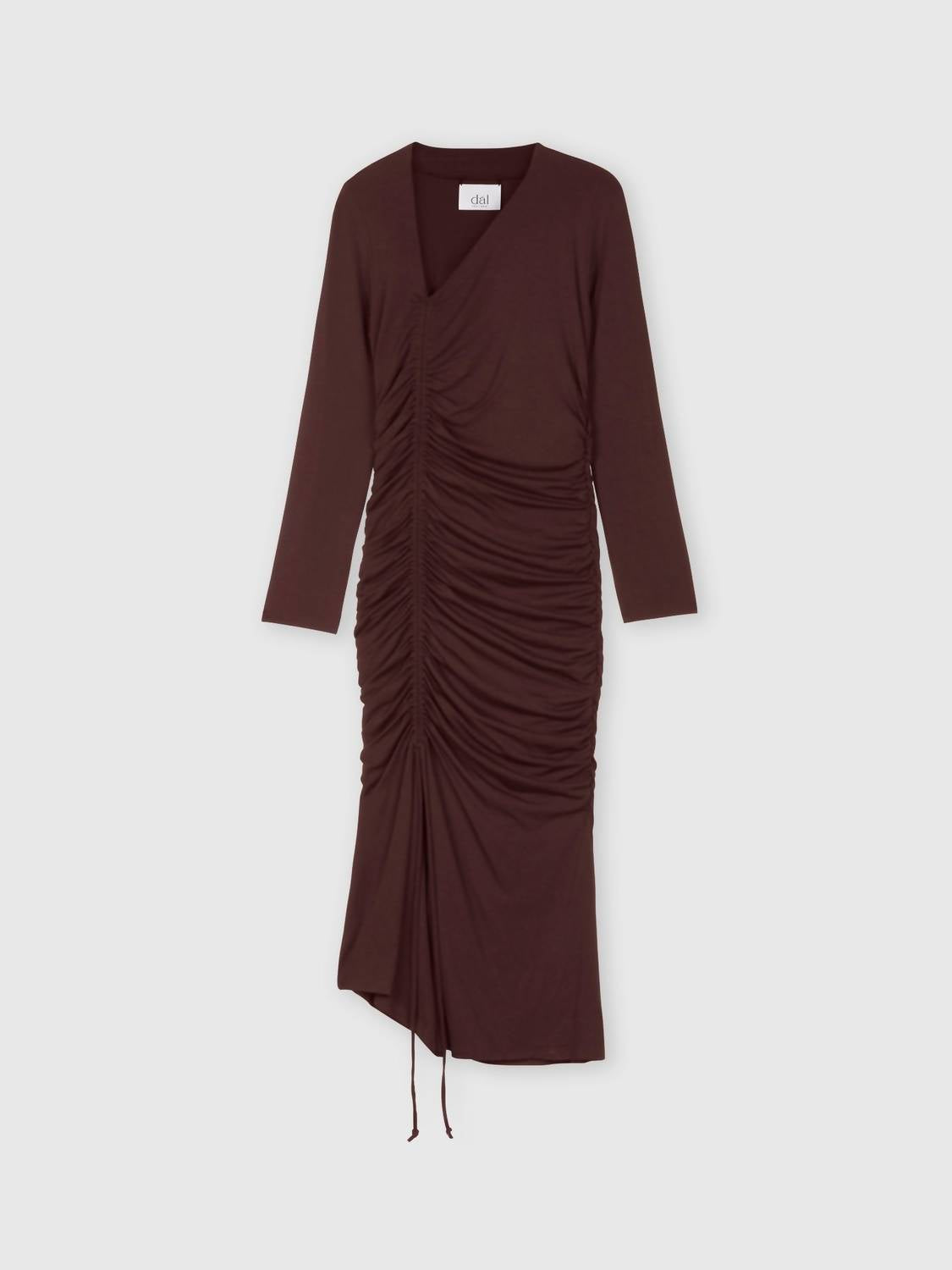 Dāl The Label - Ruched Asymmetric Midi Dress