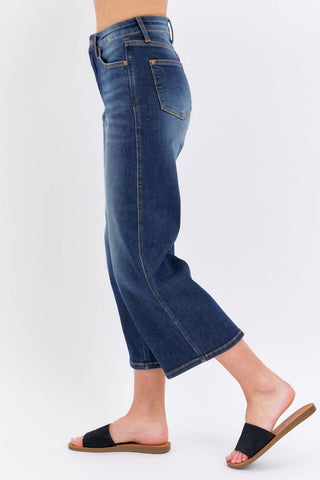 Judy Blue - Mid Rise Tummy Control Wide Leg Jeans