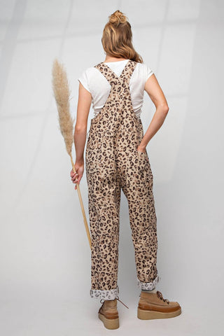 Easel - Animal Leopard Printed Jumpsuit