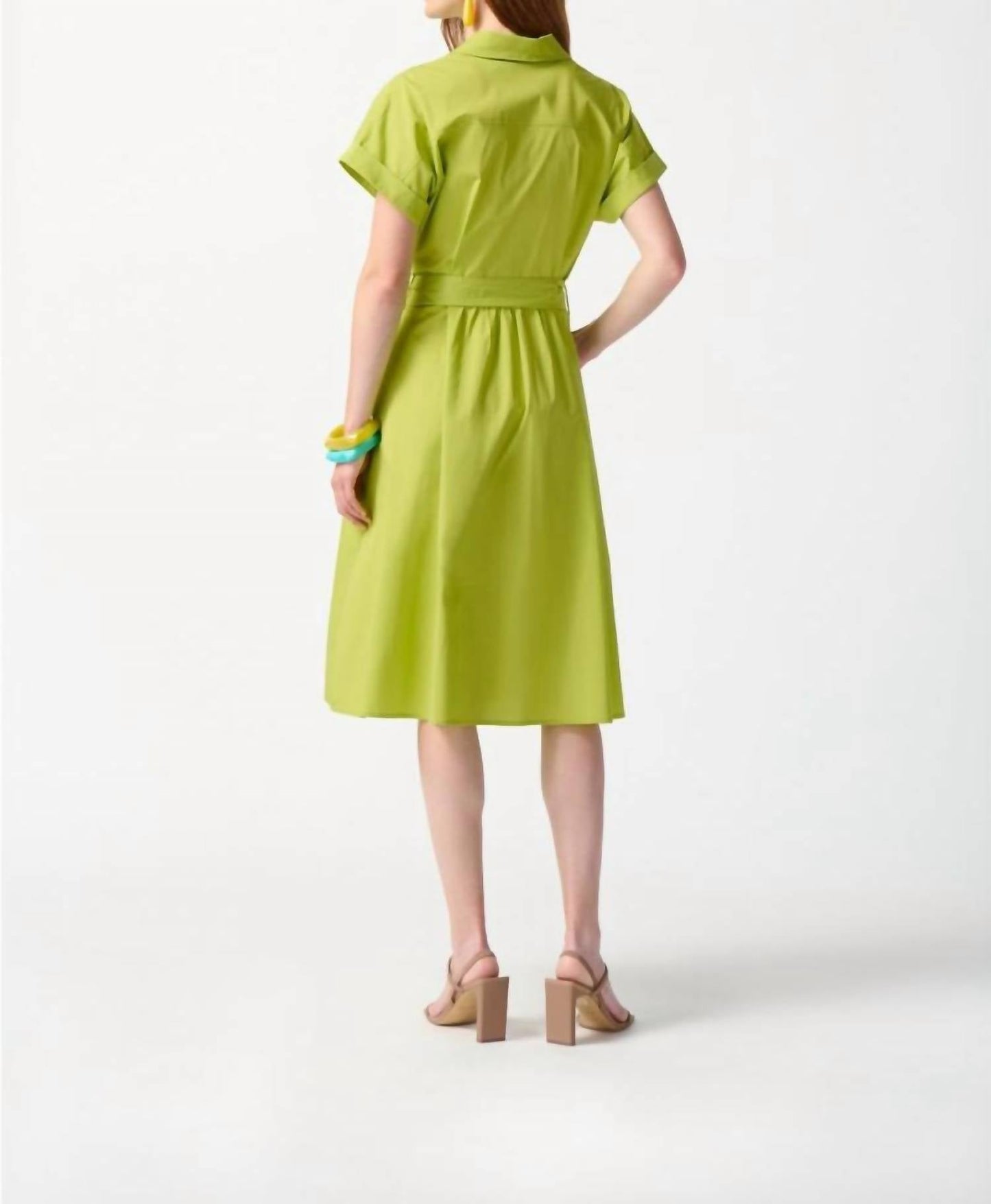 Joseph Ribkoff - Collared Short Sleeve Fit & Flare Shirt Dress