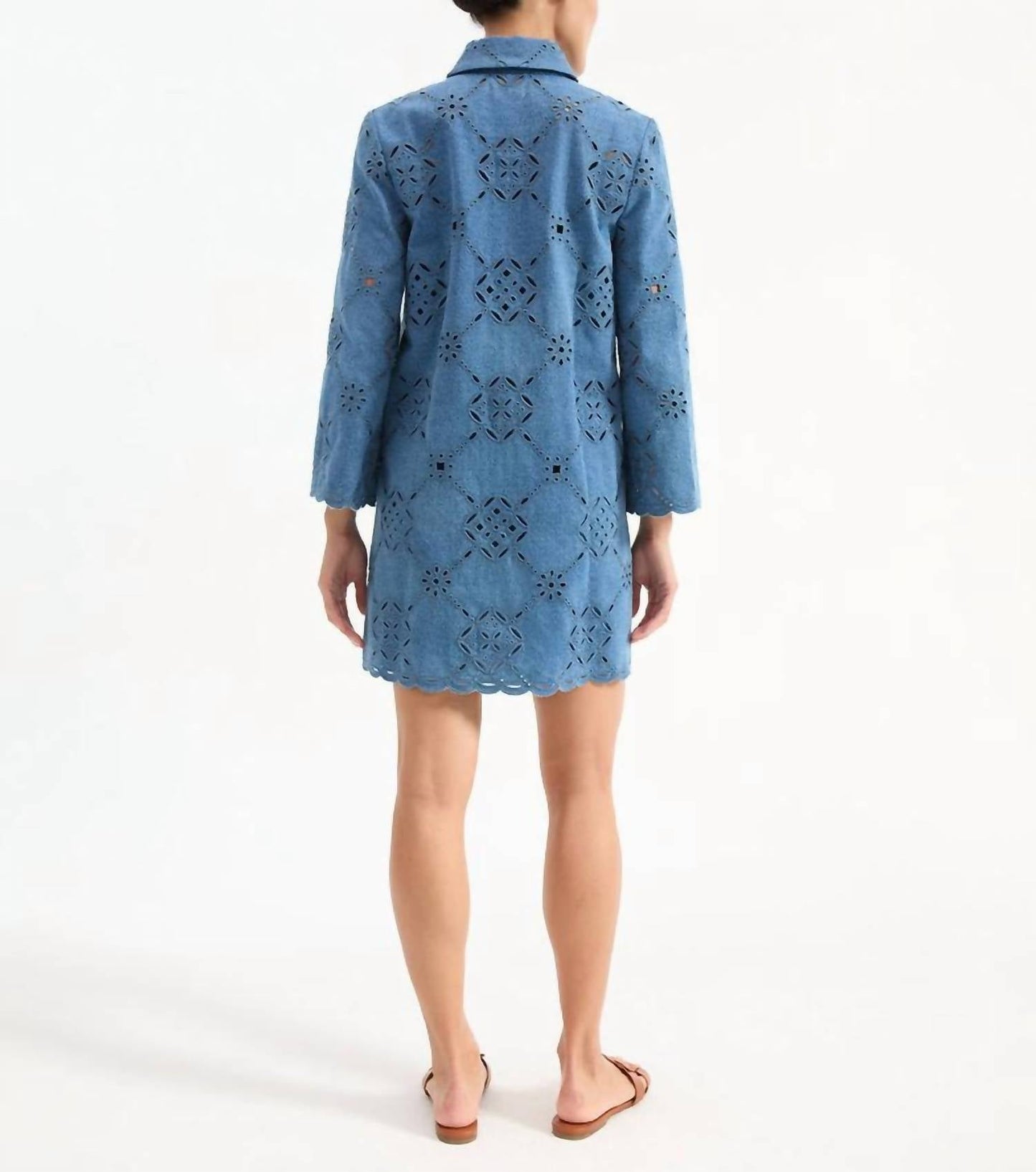 Veronica Beard - Erilyn Eyelet Mini Shirt Dress