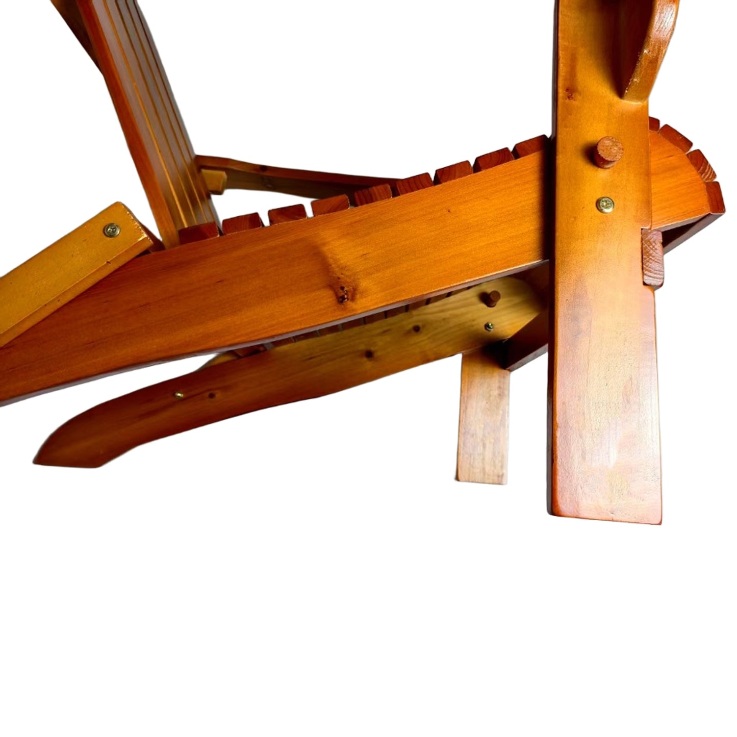 Foldable Solid Wood Adirondack Chair in Oak Finish