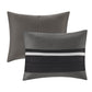 7 Piece Faux Suede Comforter Set Black King