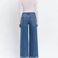 Vervet By Flying Monkey - High Rise Cuffed Panel Baggy Wide Jeans