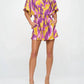 Adrienne - Button Down Smocked Waist Romper