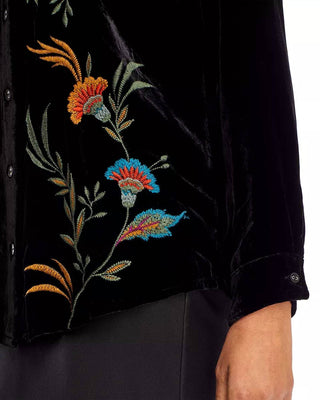 Johnny Was - Sidonia Embroidered Velvet Shirt