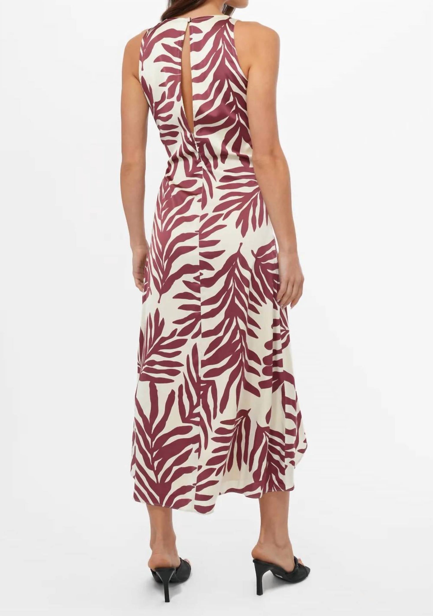 Greylin - Tessie Side Tucked Midi Slip Dress