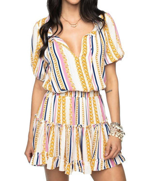 Buddylove - Ray Miami Short Dress w/ Chain Print Detail