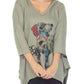 Inoah - V-neck Dog Hooded Tunic