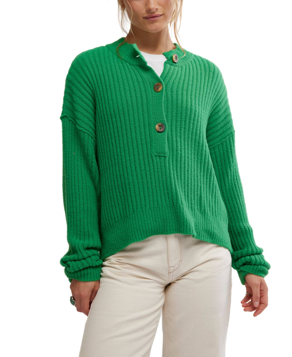 Free People - Cocoa Henley Pullover