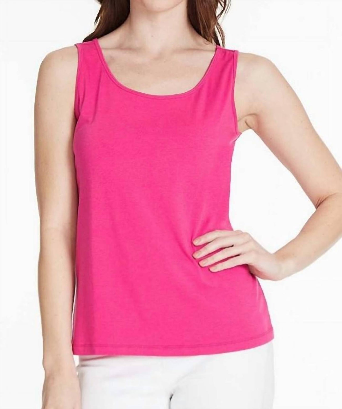 Multiples - Double Scoop Neck Tank Top