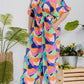 Karen T Design - Smocked V-neck Jumpsuit