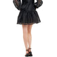 2.7 August Apparel - CHECK ORGANZA BUTTONED LONG SLEEVE MINI DRESS