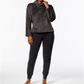 Nautica Women's Plush Textured Top & Jogger Pants Pajama Set Gray Size Medium