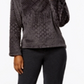 Nautica Women's Plush Textured Top & Jogger Pants Pajama Set Gray Size Medium