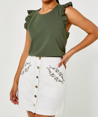 Cartolina Nantucket - Embroidered Cosette Skirt