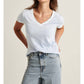 Patrick Assaraf - Pima Classic Rev Spray V-neck Top