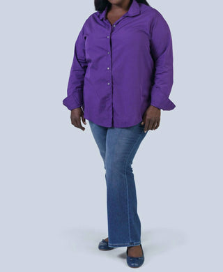 Jill Mcgowan - Joan Easy Cut Stand Collar Shirt