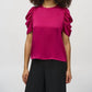 Joseph Ribkoff - Satin Top With Shirred Sleeves