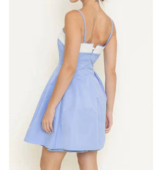 Fore Collection - Floral Trim Cocktail Party Mini Dress