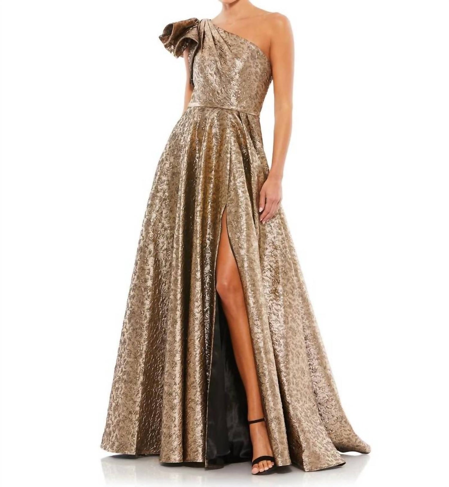 Mac Duggal - One Shoulder Metallic Ballgown