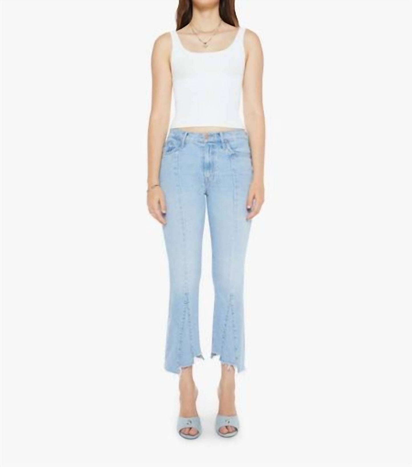 Mother - THE INSIDER SEAMED FRAYED CROP STRAIGHT LEG
