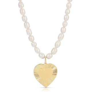 Eklexic - Women's Pearl & Hildegard Pendant Necklace