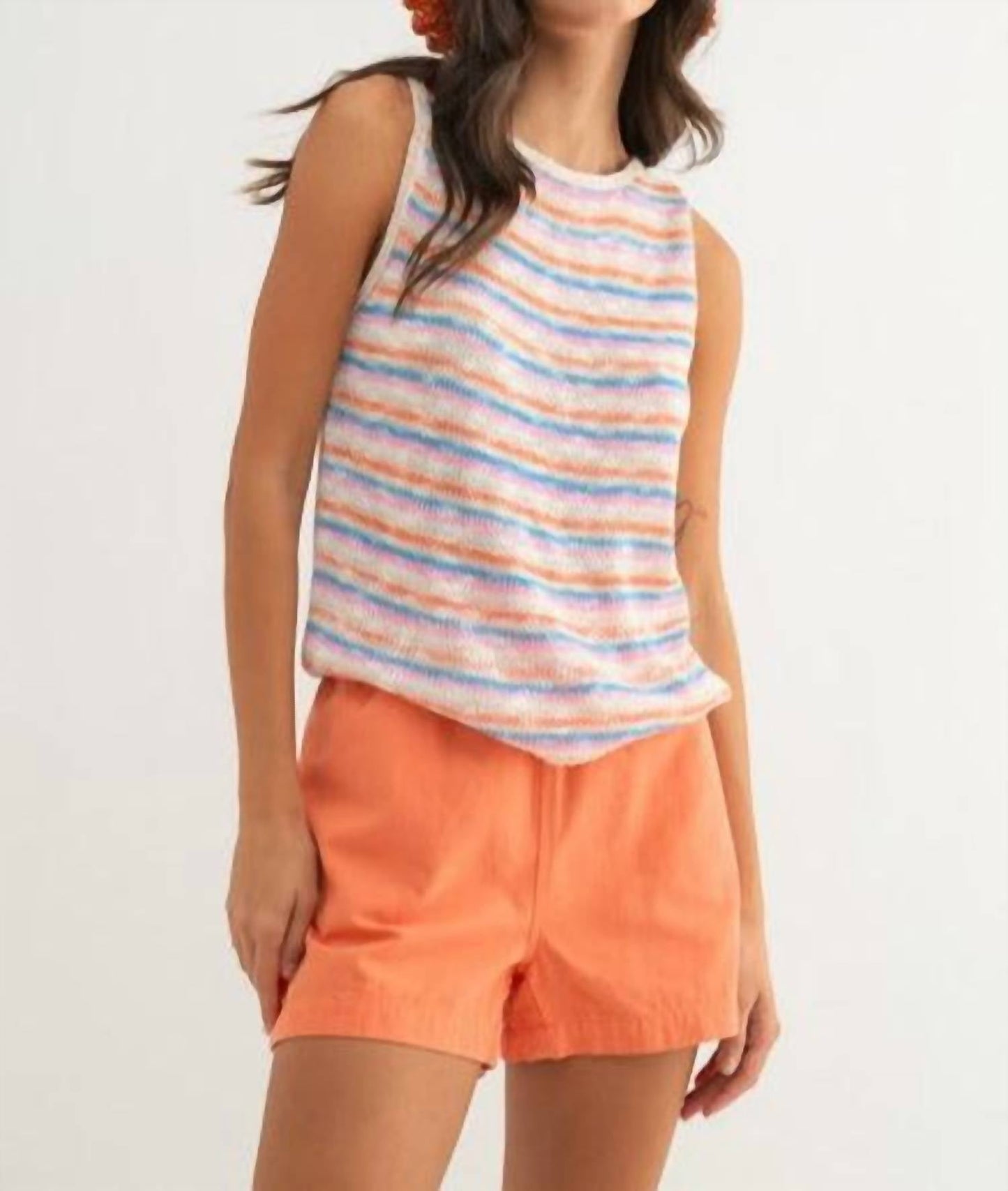 Wishlist - Women's Multi Striped Sweater Knit Tank Top