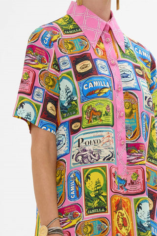 Camilla - Short Sleeve Mini Shirt Dress