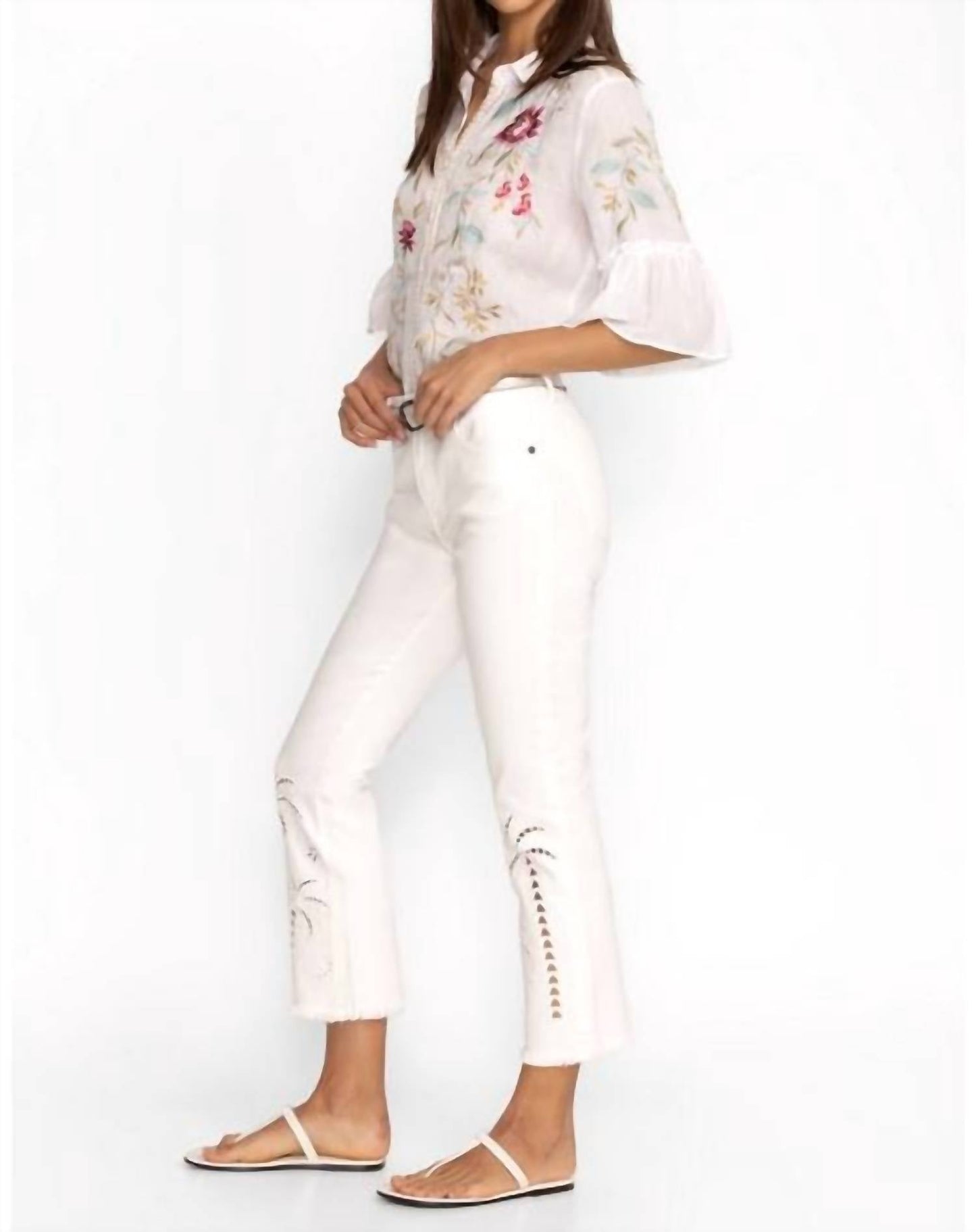 Johnny Was - THE CROPPED BABY BOOT JEAN PARADISE PALMAS