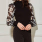 Fifteen Twenty - Sheer Sleeve Turtleneck Top
