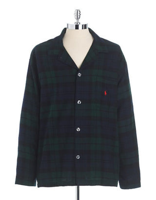 Plaid Flannel Pajama Shirt - Blackwatch