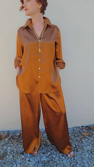 Adrienne - Women's Satin Pants