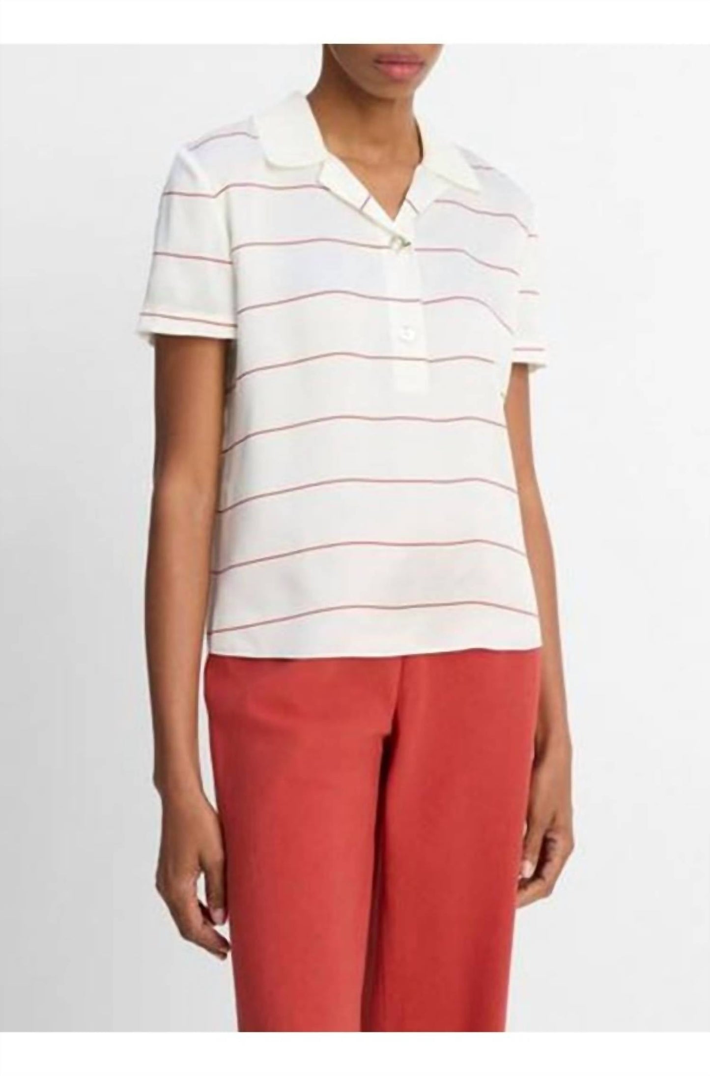Vince - Knit Collar Stripe Polo