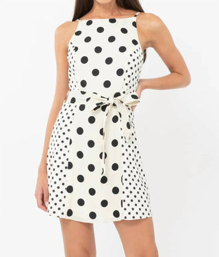 Adelyn Rae - Lelou Polka Dot Tie Dress
