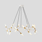 41" White & Golden Modern Chandelier Light Fixture