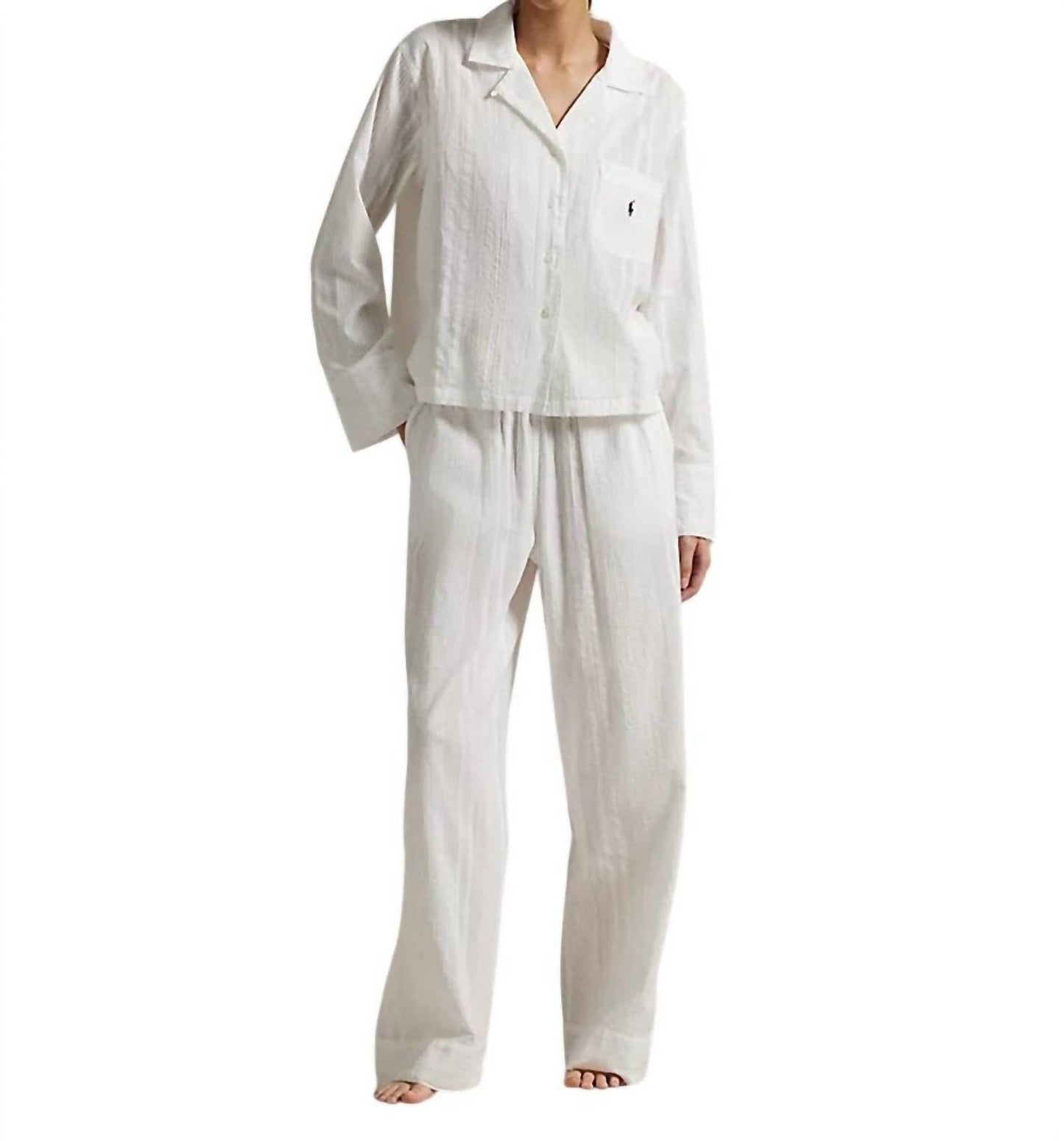Polo Ralph Lauren - Striped Poplin Shirt & Pant PJ Set