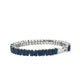 Elazco Inc - Women's Baguette Sapphire Bangle Bracelet