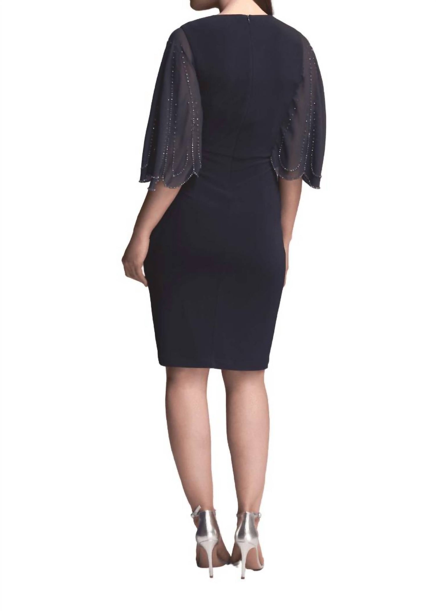 Joseph Ribkoff - Beaded Scallop Sleeve Dress