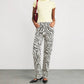 Good American - Zebra Good Icon Straight Leg Jeans