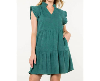 Thml - Flutter Sleeve Corduroy Midi Dress