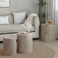 Set of 3 Rounded Wood Coffee Tables, End Tables, Plant Stands - Rustic Wood Finish