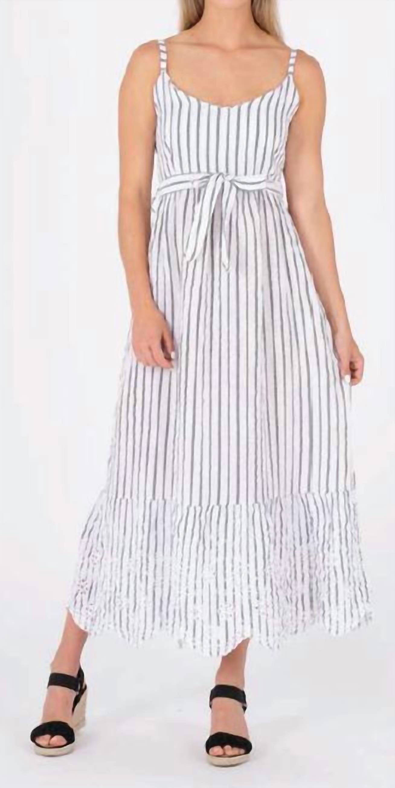 M Made In Italy - Linen Stripe Sundress