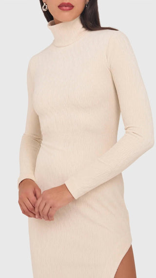 Amanda Uprichard - Secora Mock Neck Velvet Midi Dress