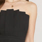 Entro - Pleated Strapless Midi Dress