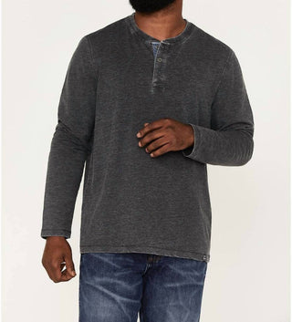 Flags & Anthem - Chantham Burnout Slub Henley Long Sleeve Shirt