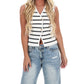 Blue Blush - Striped Comfort Sweater Vest