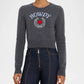 Cinq A Sept - Cropped Graphic Howdy Sweater