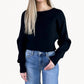 &Merci - Ribbed Dolman Sleeve Sweater