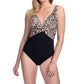 Profile By Gottex - V-Neck Shirred Underwire One Piece Swimsuit